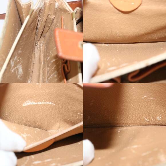 CELINE Macadam Canvas Shoulder Bag Beige - Picture 12 of 13